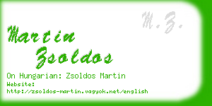 martin zsoldos business card